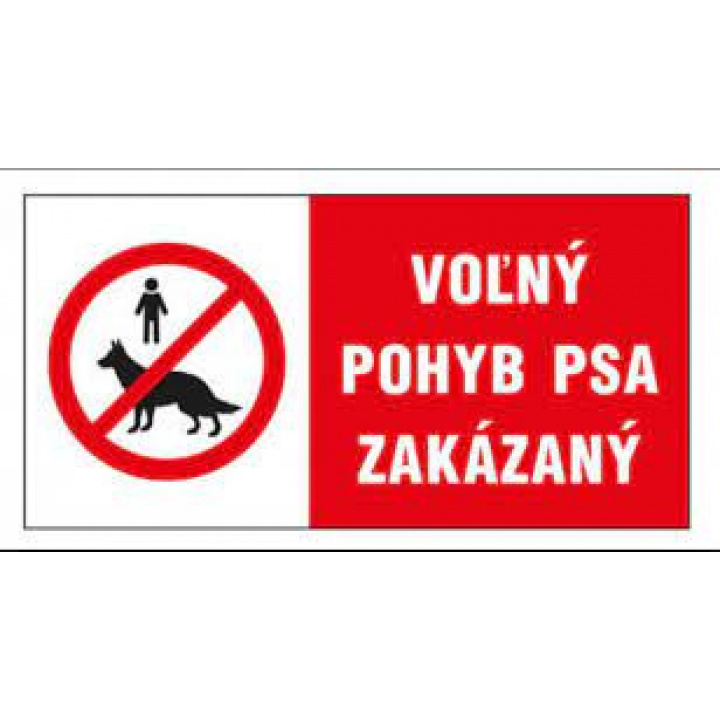 Upozornenie na voľný pohyb psov